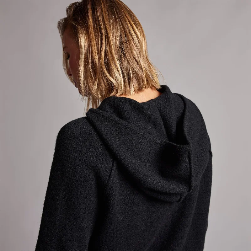 Recycled Cashmere Track Jacket - Black