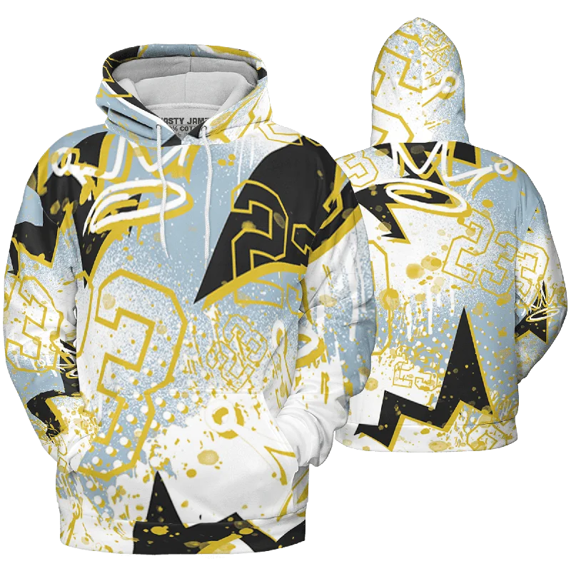 NastyJamz Blue Grey 13s Hoodie Match 23 King 3D All-Over Print Zigzag