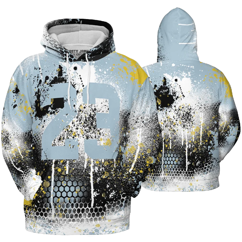 NastyJamz Blue Grey 13s Hoodie Match 23 Painted Graffiti  3D All-Over Print