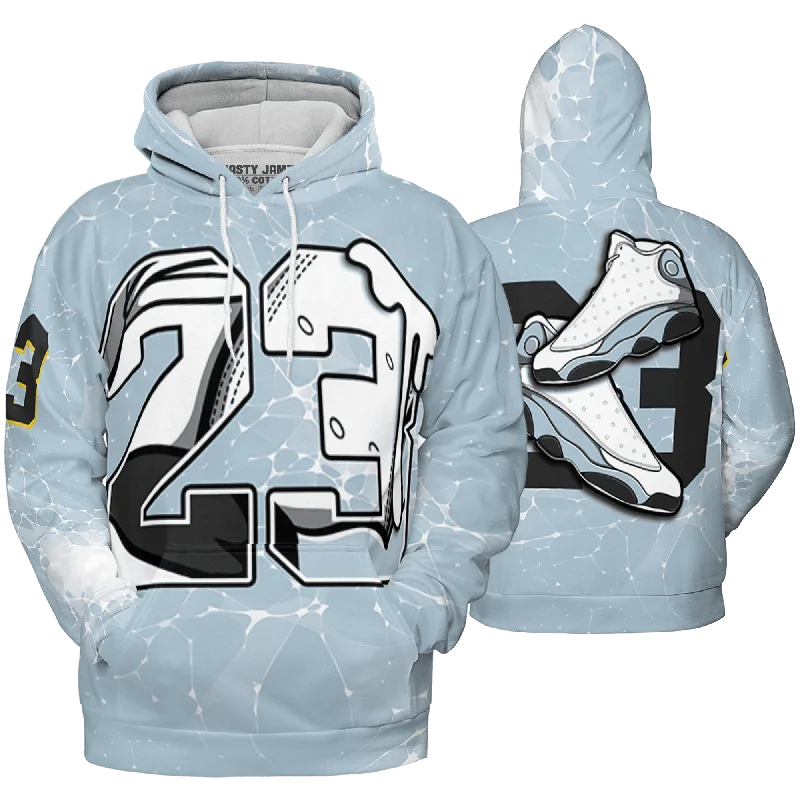 NastyJamz Blue Grey 13s Hoodie Match 23 Sneaker  3D All-Over Print