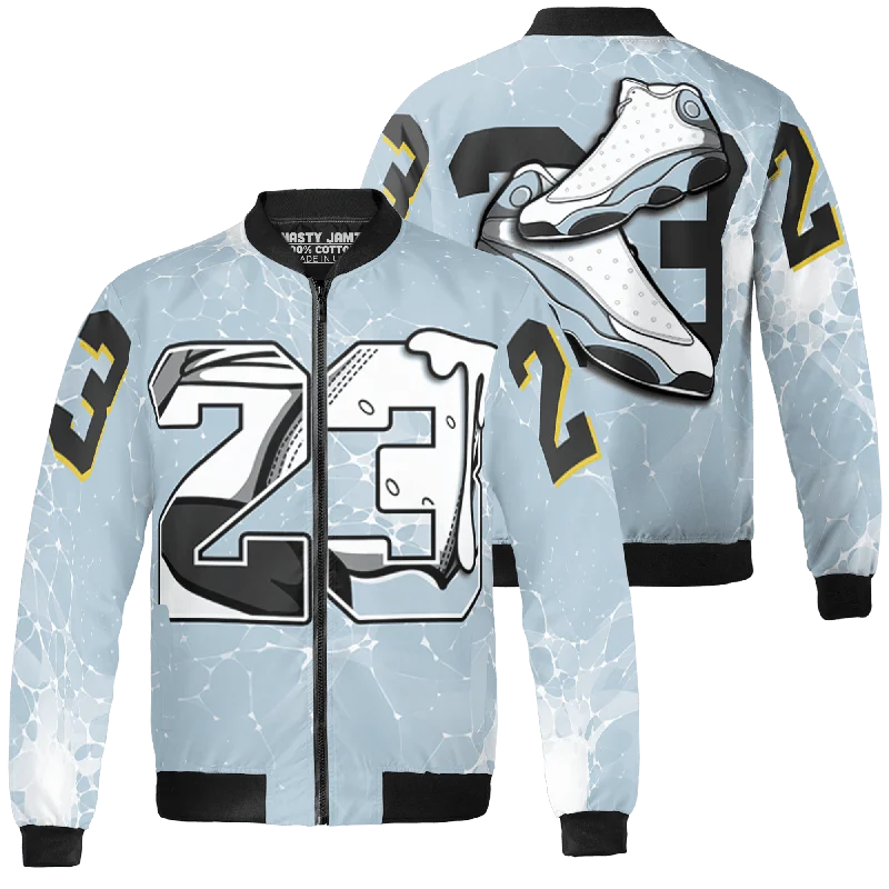 NastyJamz Blue Grey 13s Jacket Match 23 Sneaker  3D All-Over Print