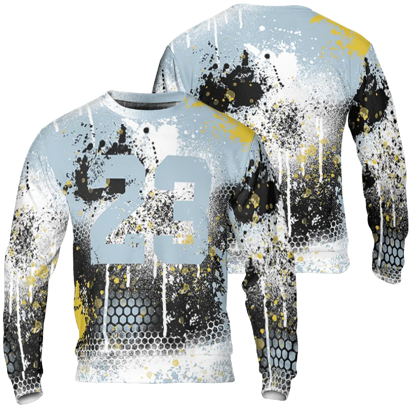 NastyJamz Blue Grey 13s Sweatshirt Match 23 Painted Graffiti  3D All-Over Print