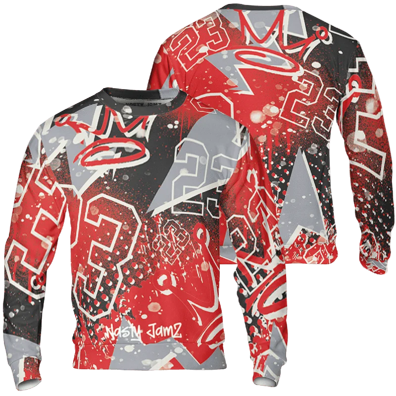 NastyJamz Bred Reimagined 4s Sweatshirt Match 23 King 3D All-Over Print Zigzag