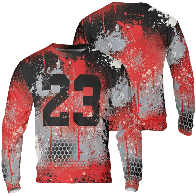 NastyJamz Bred Reimagined 4s Sweatshirt Match 23 Painted Graffiti  3D All-Over Print