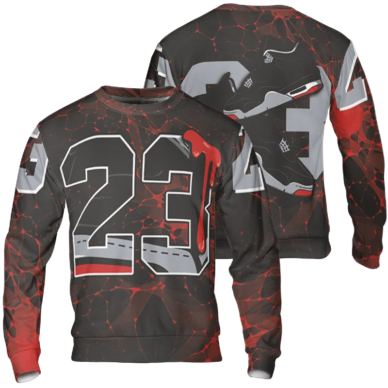 NastyJamz Bred Reimagined 4s Sweatshirt Match 23 Sneaker  3D All-Over Print