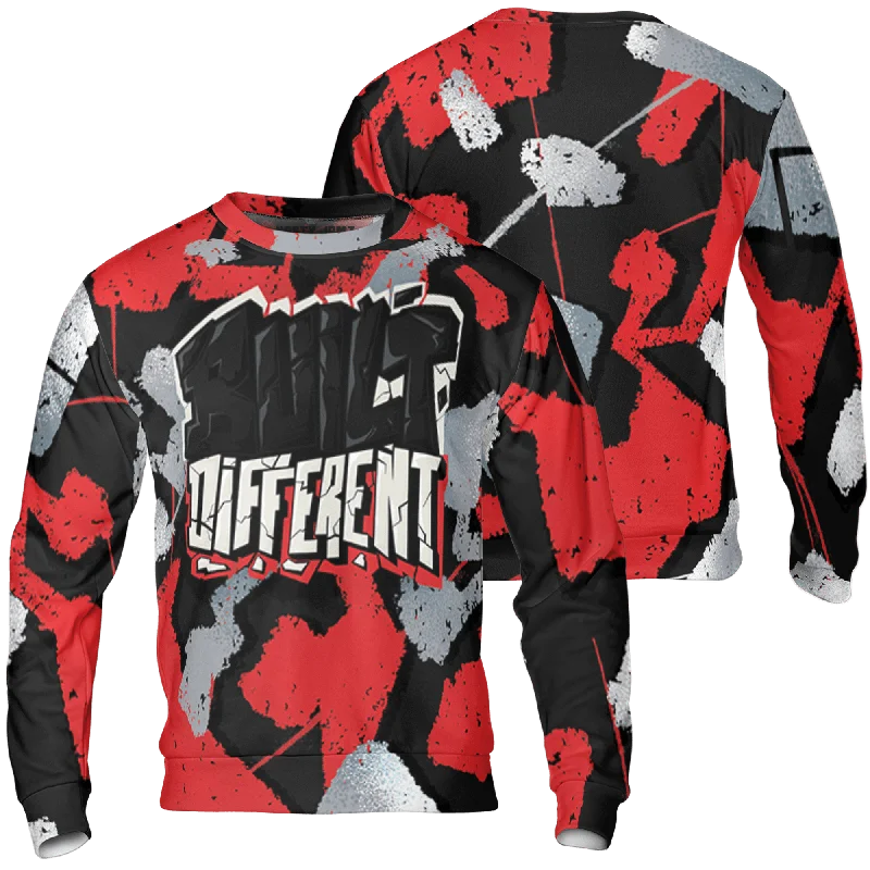 NastyJamz Bred Reimagined 4s Sweatshirt Match Built Different 3D All-Over Print Broken