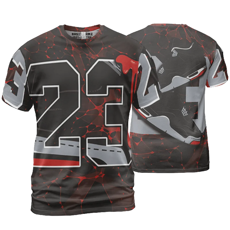 NastyJamz Bred Reimagined 4s T Shirt Match 23 Sneaker  3D All-Over Print