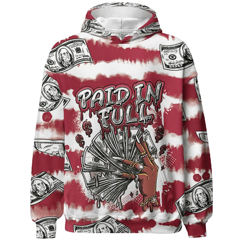 NastyJamz High 85 Metallic Burgundy 1s Hoodie Match Paid In Full 3D All-Over Print