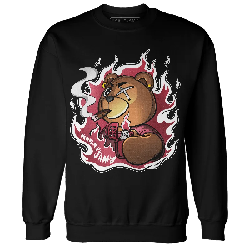 NastyJamz High 85 Metallic Burgundy 1s Sweatshirt Match BER Burn Fear