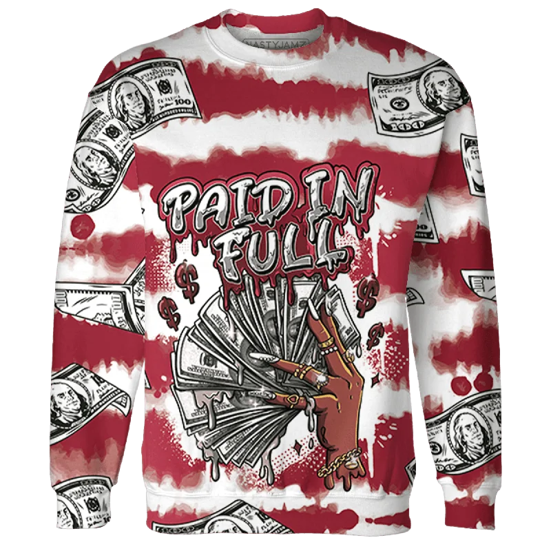 NastyJamz High 85 Metallic Burgundy 1s Sweatshirt Match Paid In Full 3D All-Over Print