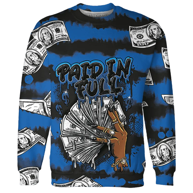 NastyJamz Royal Reimagined 1s Sweatshirt Match Paid In Full 3D All-Over Print