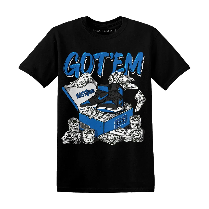 NastyJamz Royal Reimagined 1s T Shirt Match Dollar Sneaker Box