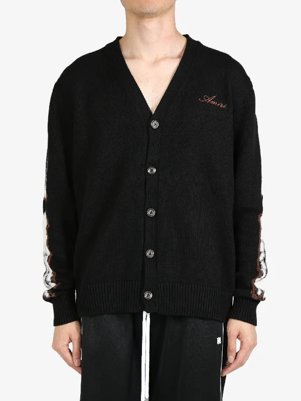 AMIRI Men Leopard Bones Cardigan