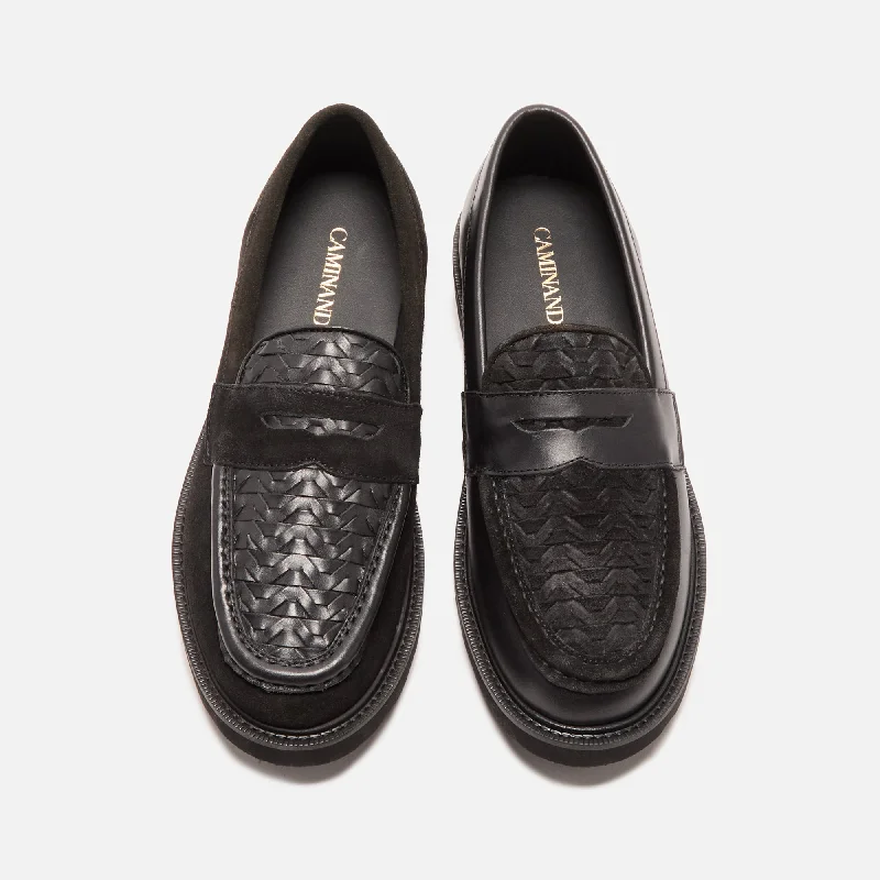 Caminando Loafer - Black / Black Weaving