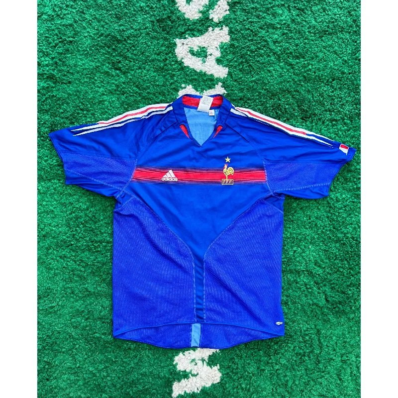 France Home Shirt 2004-2006 Zidane #10 L