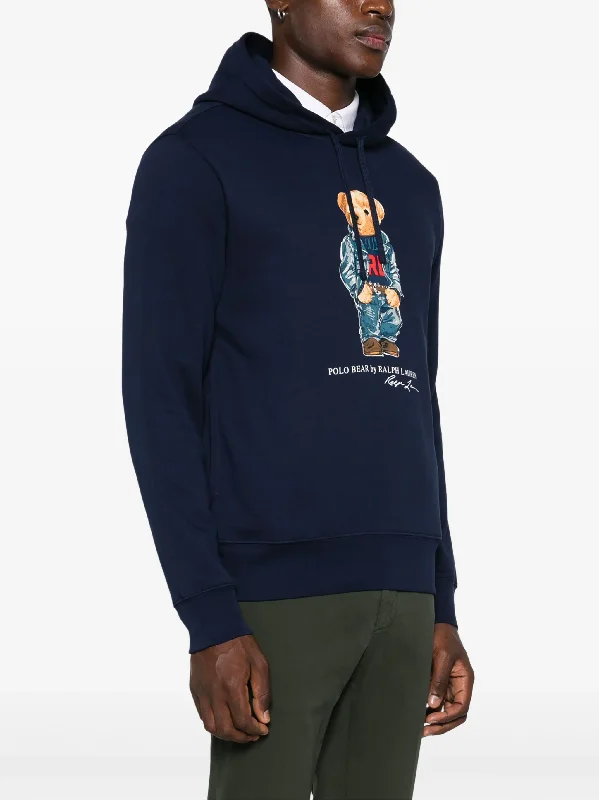 POLO RALPH LAUREN Men Denim Bear Seasonal Fleece Sweatshirt