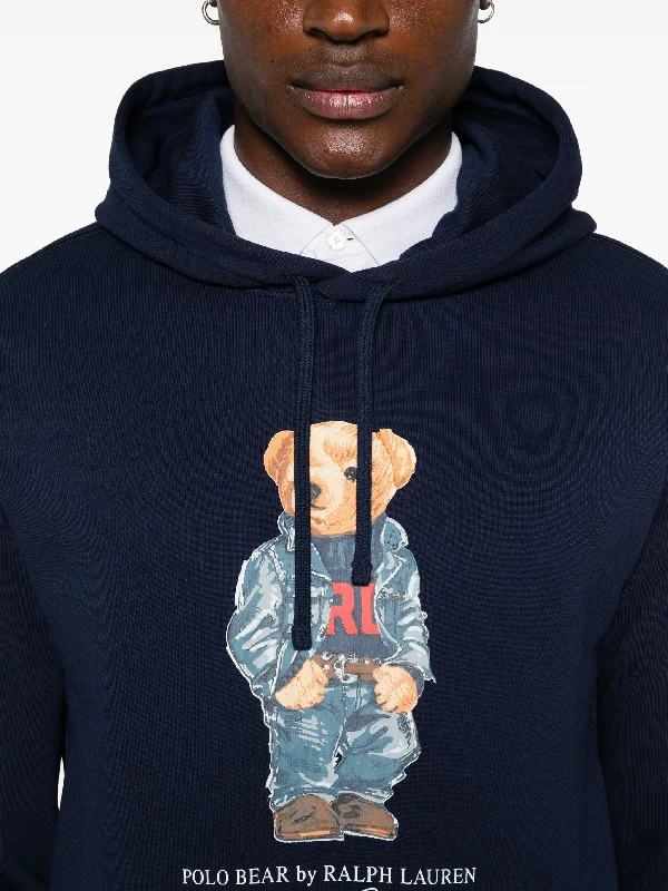 POLO RALPH LAUREN Men Denim Bear Seasonal Fleece Sweatshirt