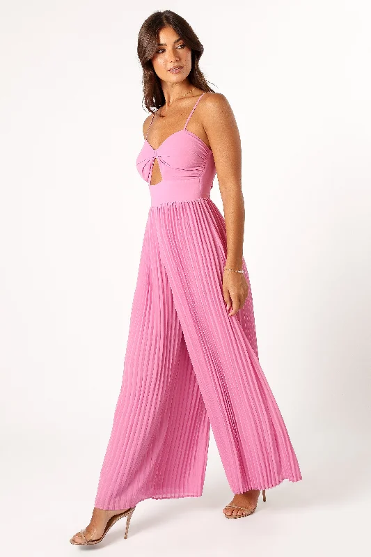 Alice Wide Leg Jumpsuit - Pink