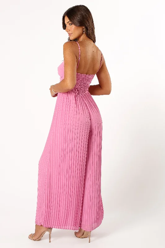 Alice Wide Leg Jumpsuit - Pink