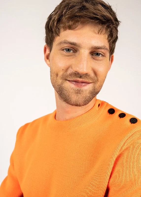 Cancale sailor jumper - regular fit, in pure new wool (ORANGE FLUO)