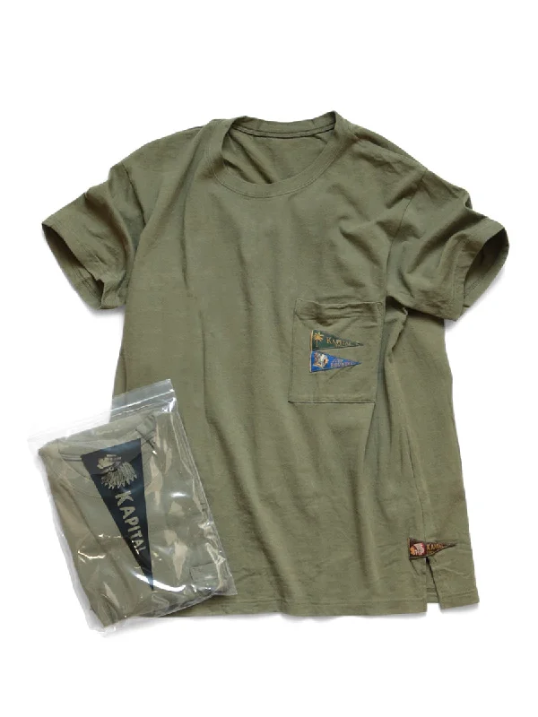 Kapital 20/- Jersey PENNANT-T (3 FLAGS) - Khaki