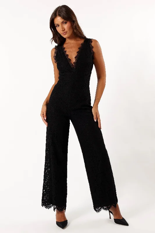 Eloise Lace Jumpsuit - Black