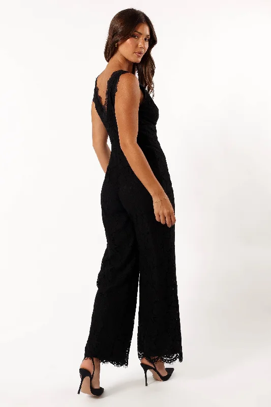 Eloise Lace Jumpsuit - Black