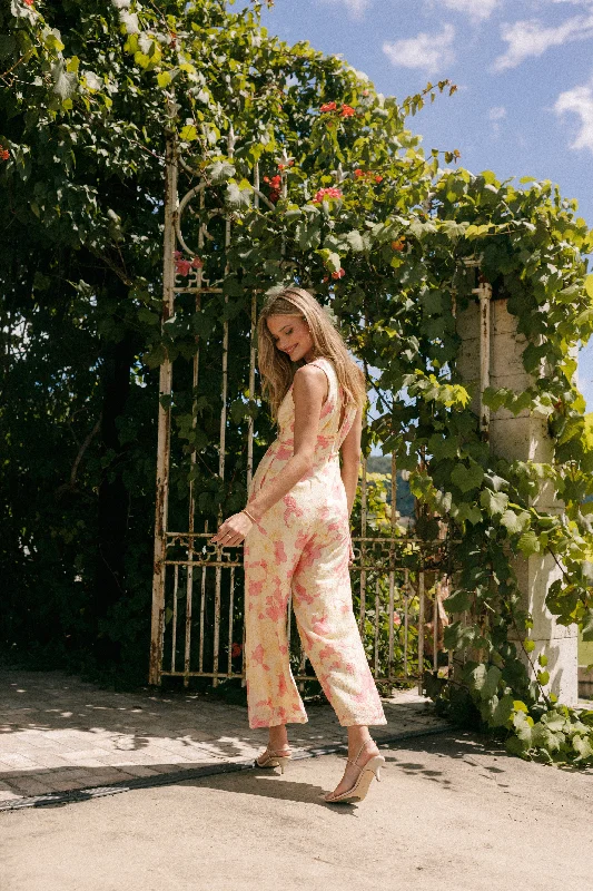 Halle Jumpsuit - Yellow Pink