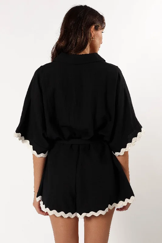 Isabella Romper - Black