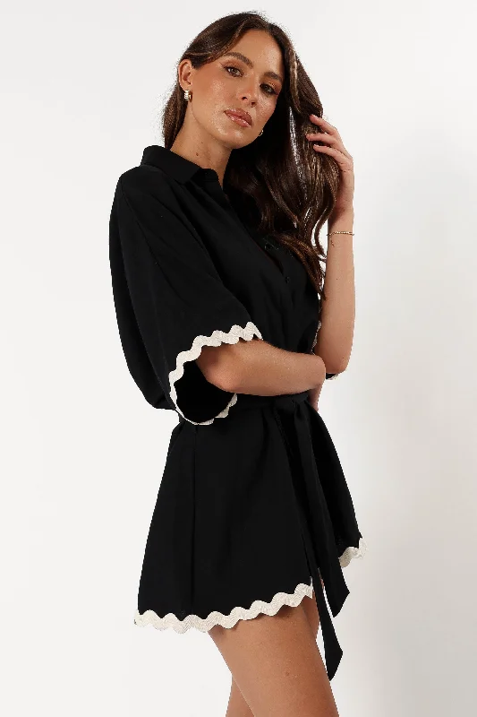 Isabella Romper - Black