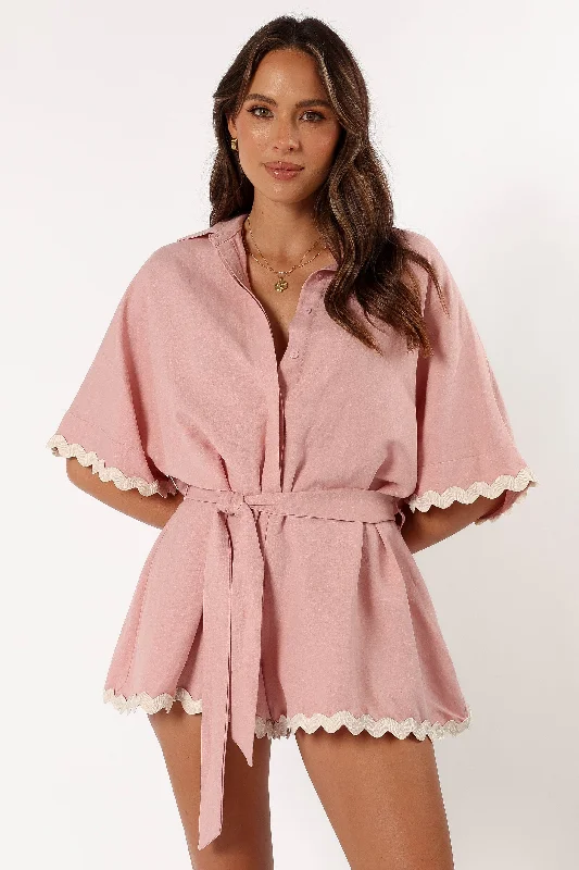 Isabella Romper - Pink