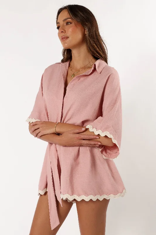 Isabella Romper - Pink