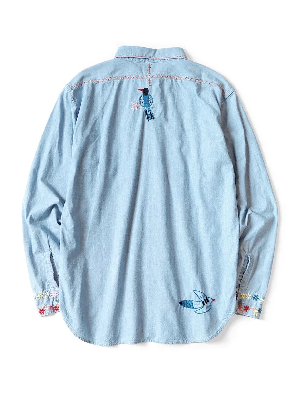 Kapital Chambray Work Shirt (MAGPIE) - Sax