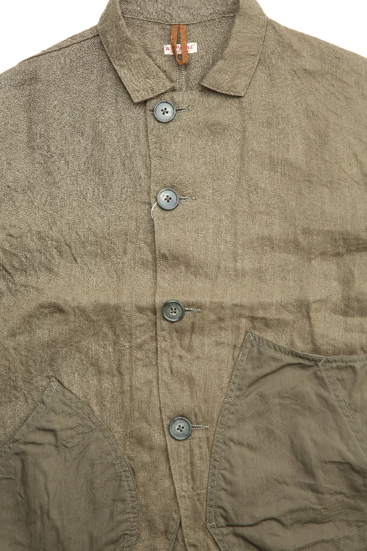 Kapital Linen Chino Cloth x Gabardine RINGOMAN Coverall - Khaki - (EK-1575)