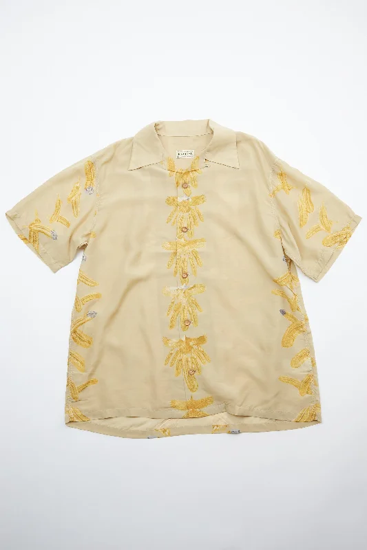 Kapital KOUNTRY REMAKE Silk Rayon EAGLE JEWEL Aloha Shirt - Ecru