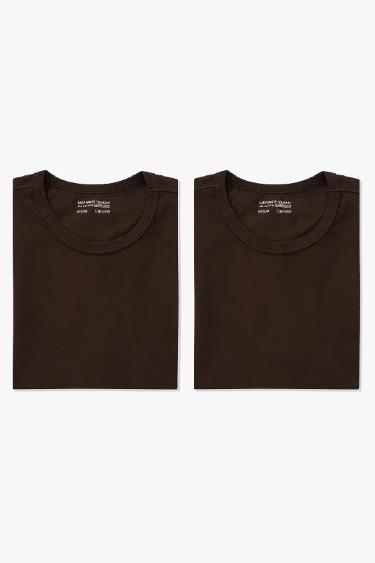 Lady White Co. T-SHIRT 2-PACK - FIELD BROWN LW101T-FLDBRWN