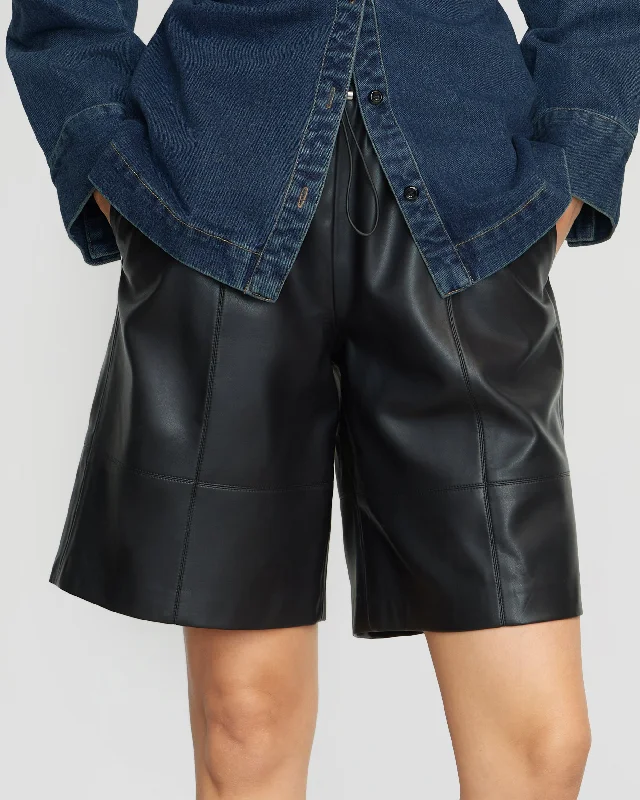 Liat Vegan Leather Bermuda Short