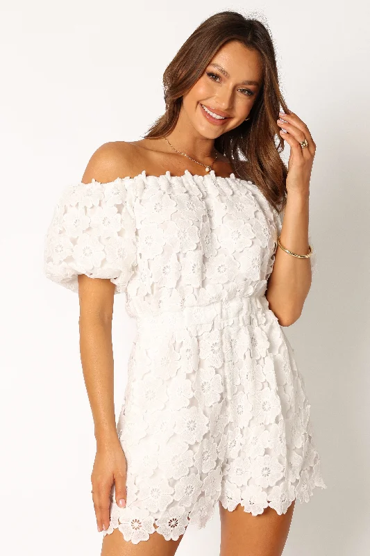 Lilly Romper - White