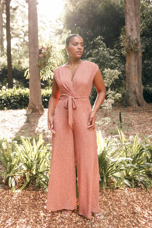 Nora Wide Leg Jumpsuit - Dusty Rose