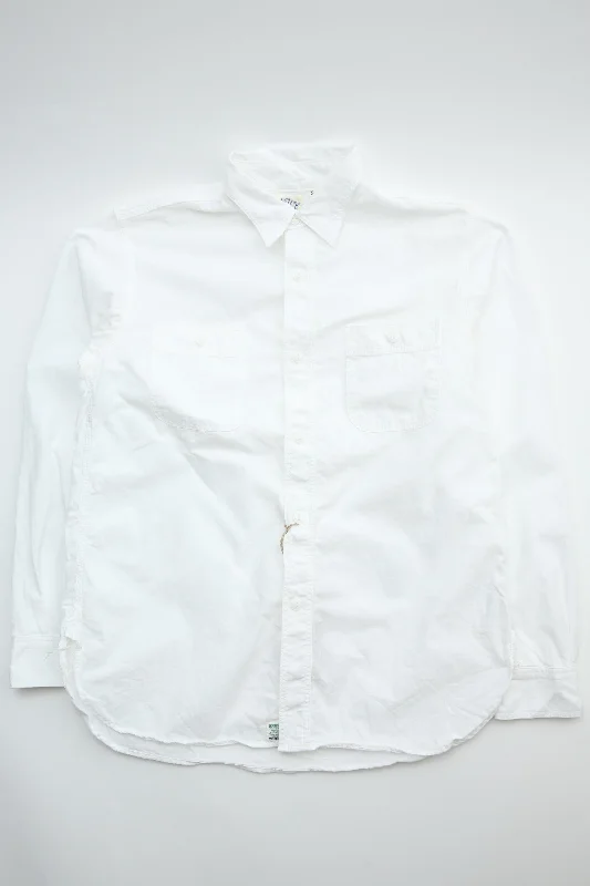 orSlow CHAMBRAY WORK SHIRT - White