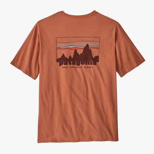 Patagonia Men's '73 Skyline Organic T-Shirt (Sienna Clay)