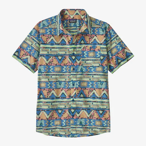 Patagonia Men's Go-To Shirt (High Hopes Geo: Salamander Green)