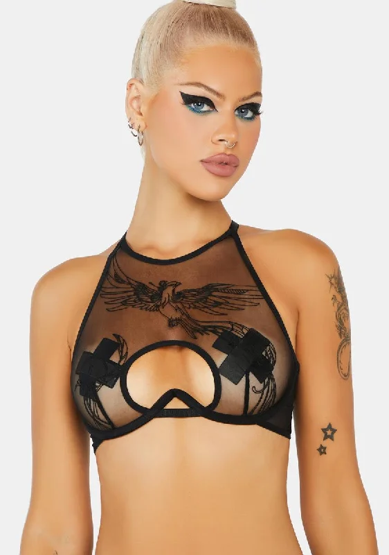 Phoenix Embroidered Bra