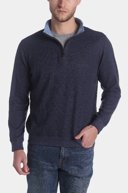 Quarter Zip Cozy Melange Pullover