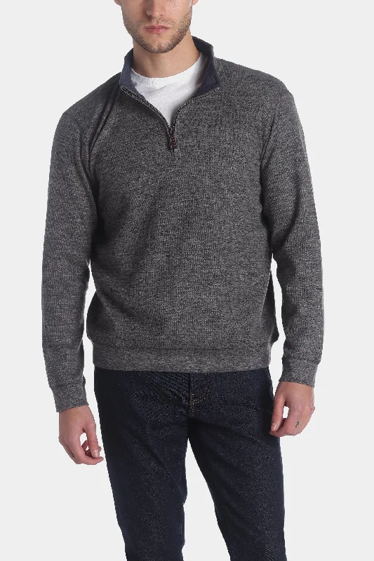 Quarter Zip Cozy Melange Pullover