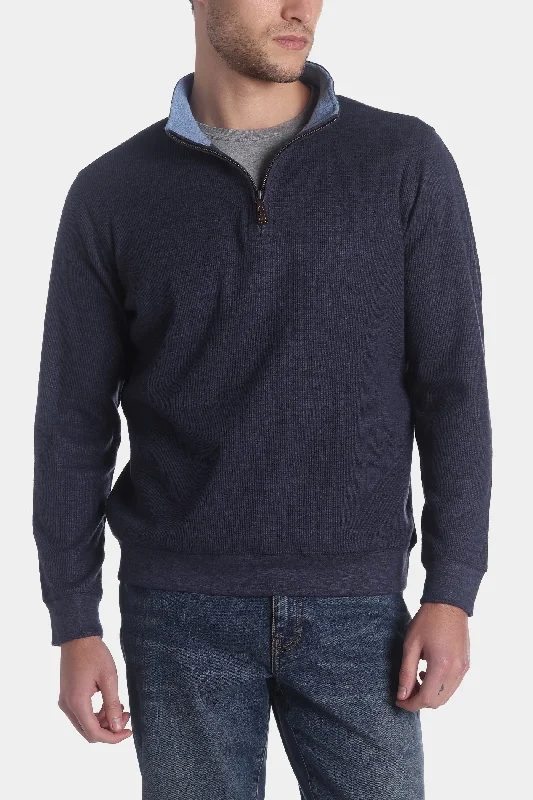 Quarter Zip Cozy Melange Pullover