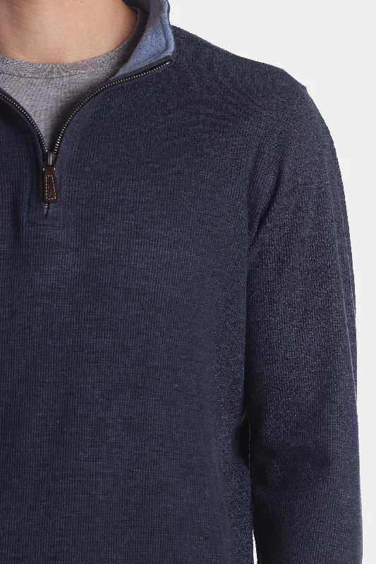 Quarter Zip Cozy Melange Pullover