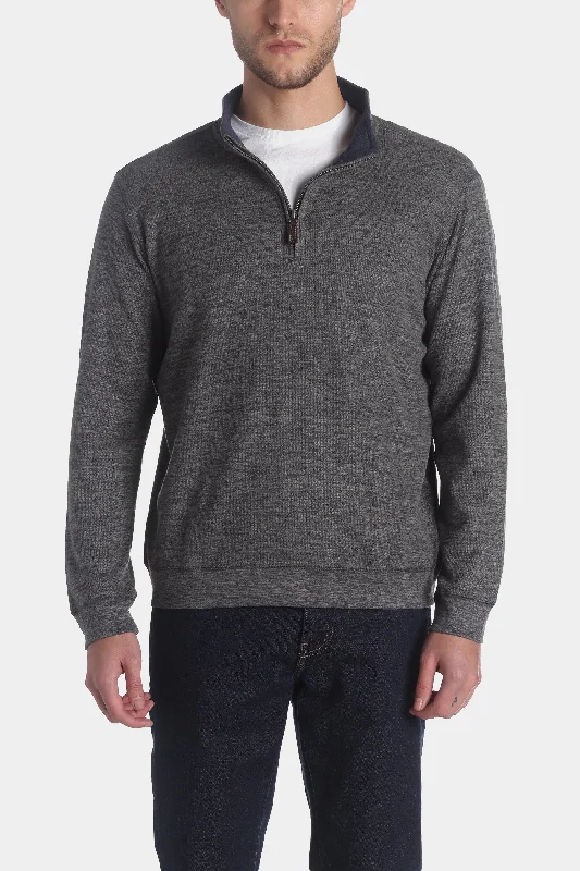 Quarter Zip Cozy Melange Pullover