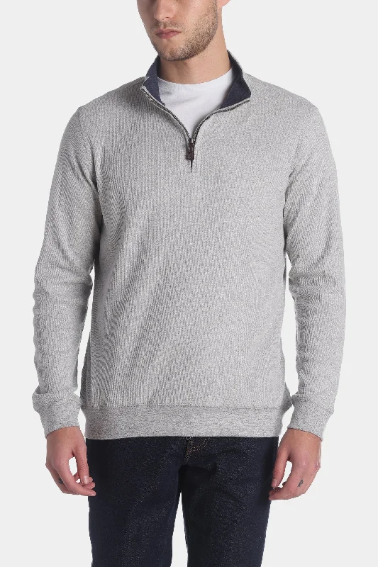 Quarter Zip Cozy Melange Pullover