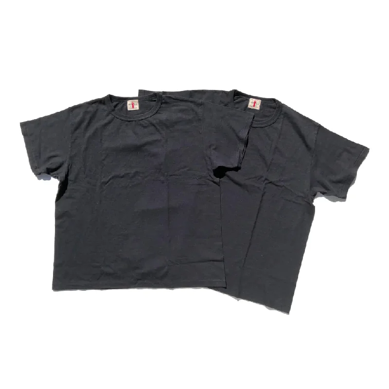 SAMURAI JEANS CREW NECK 2-PACK T-SHIRT PLAIN - BLACK